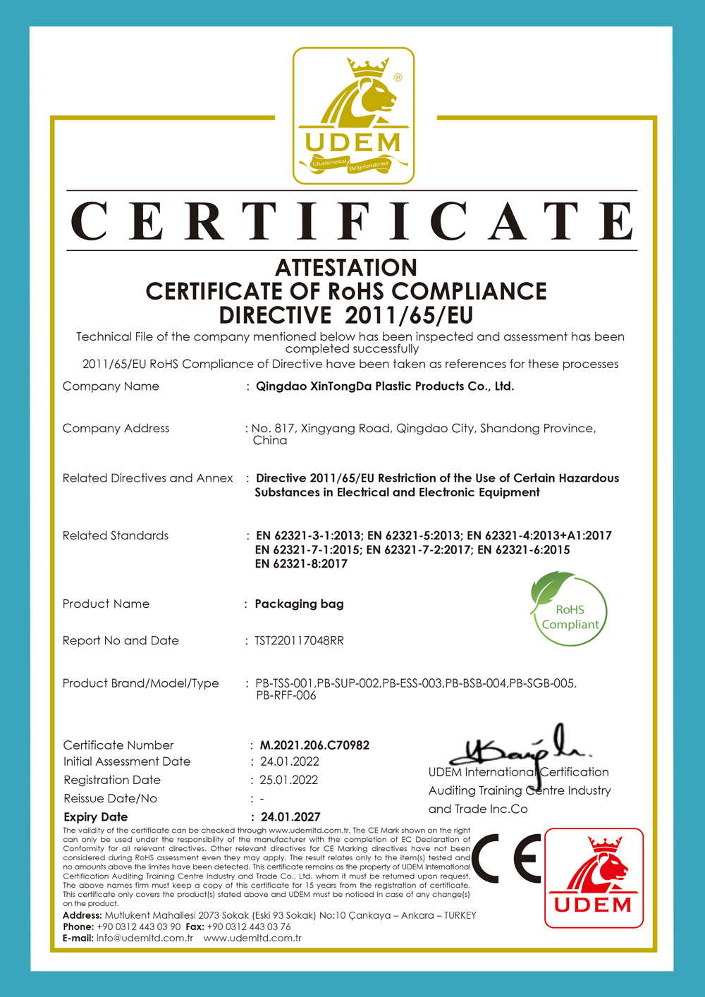 CERTIFICATE-OF-RoHS-COMPLIANCE